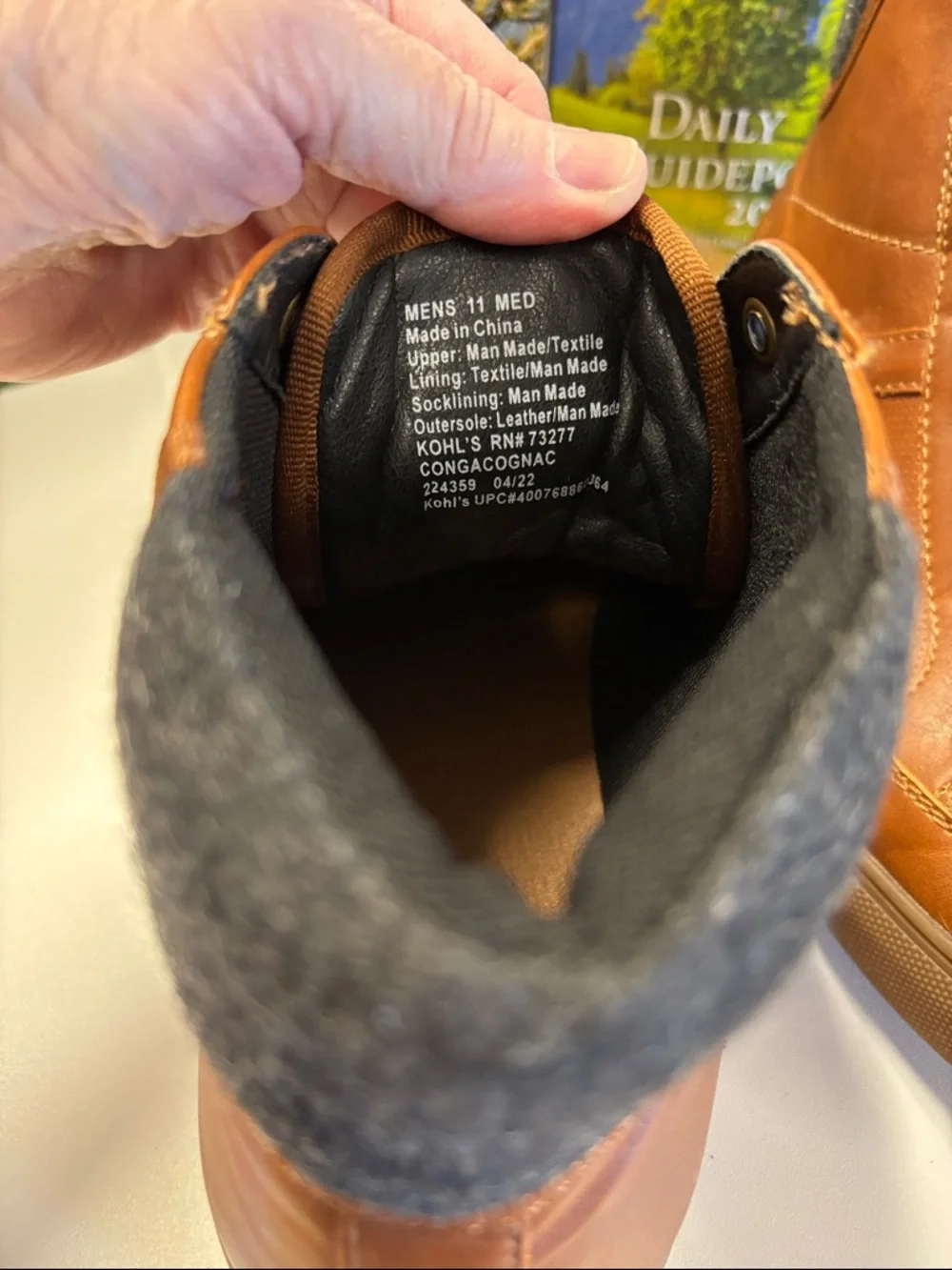 Sonoma Brown High-Top Boots with Black Laces